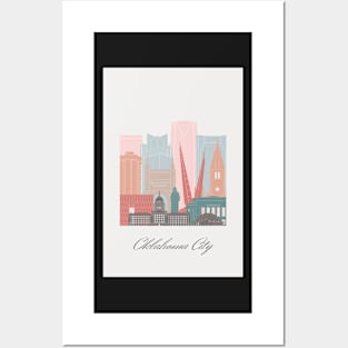 Oklahoma City, OK, United States, map skyline - 01 style Posters and Art